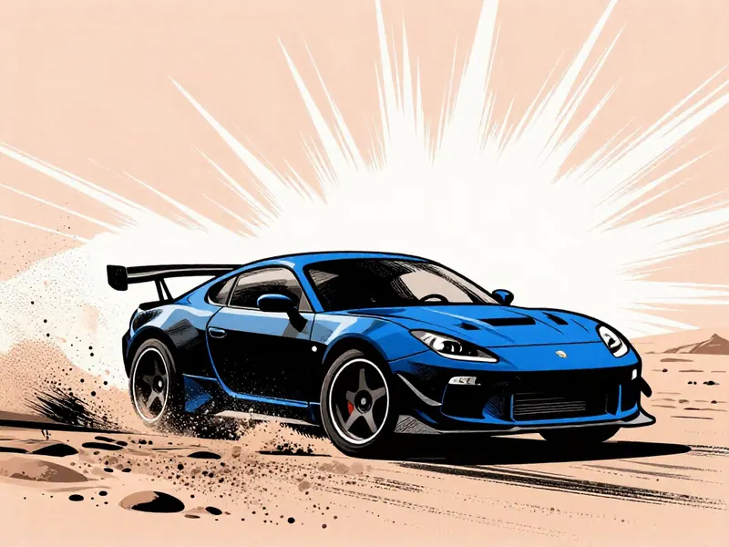 Sports car cover art